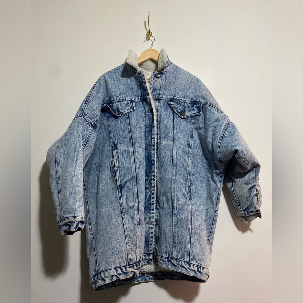 vintage ADA paris sherpa denim jacket